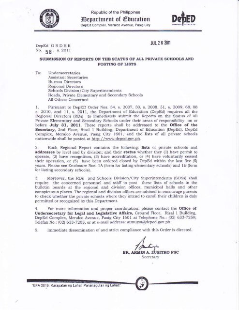 deped order on special assignment of teachers