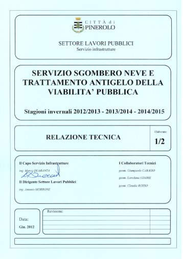 relazione tecnica - Comune di Pinerolo