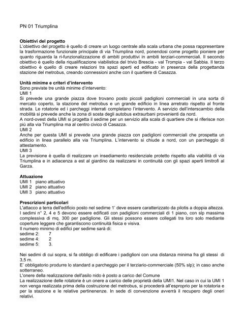 PN 18 via Savoldo - Comune di Brescia