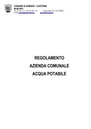 Regolamento Azienda acqua potabile - Comune di Arbedo-Castione