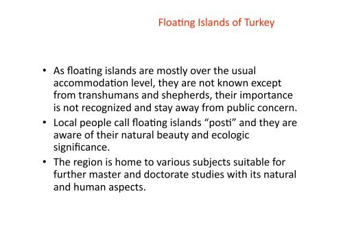 Floating Islands of Turkey