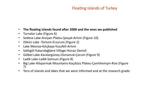 Floating Islands of Turkey