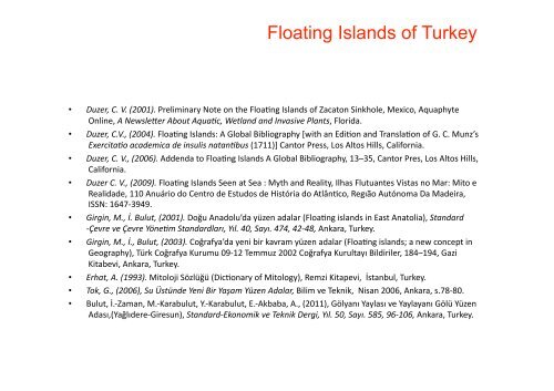 Floating Islands of Turkey