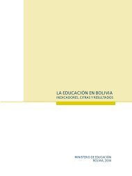 La educación en Bolivia. Indicadores, cifras y resultados