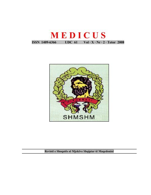 Medicus Vol X Shoqata E Mjekeve Shqiptare Te Maqedonise