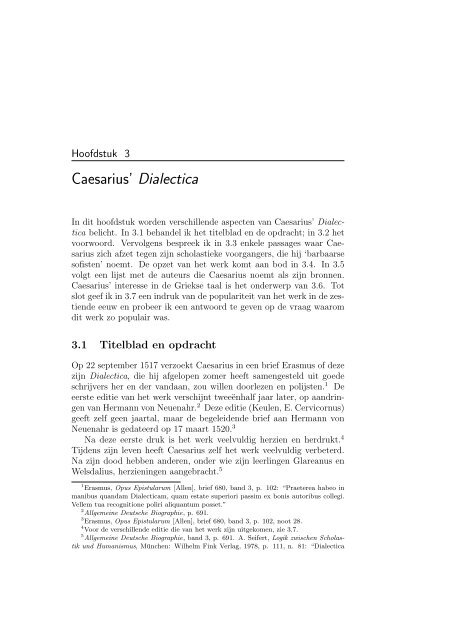 De Dialectica van Johannes Caesarius (ca. 1468 – 1550)