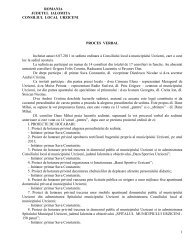 Proces verbal de sedinta al Consiliului Local ... - Primaria urziceni