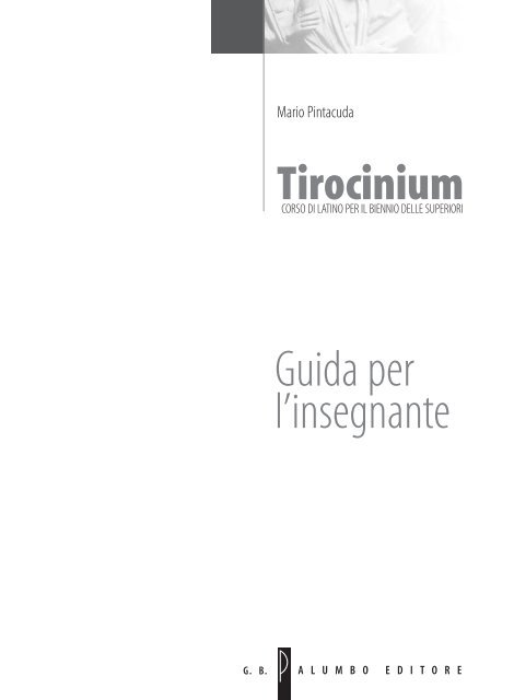 Guida per l'insegnante - Palumbo Editore