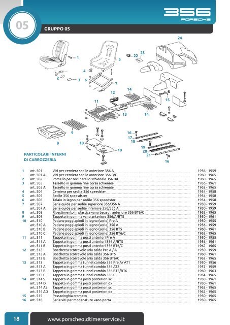 C A T A L O G O parti di ricambio - Porsche OldTimer Service