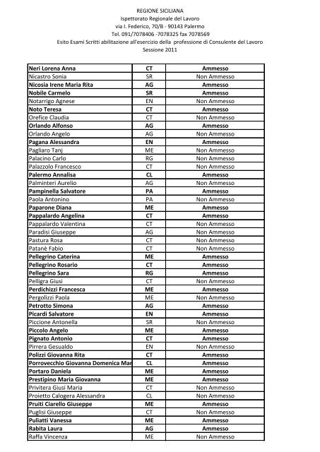 ConsulentiLavoroSes2011.pdf - Regione Siciliana