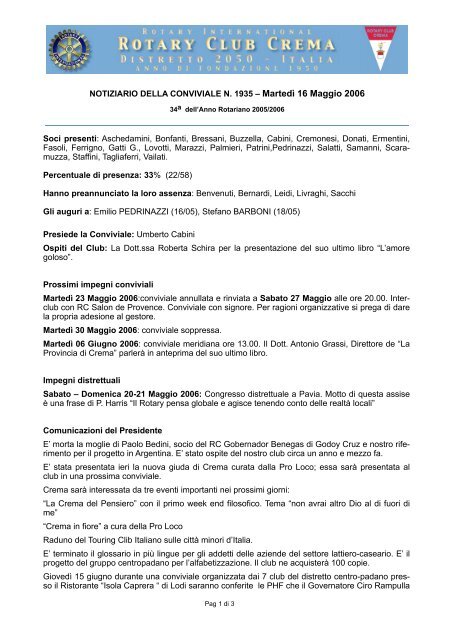 Scarica Documento Pdf Rotary Club Crema