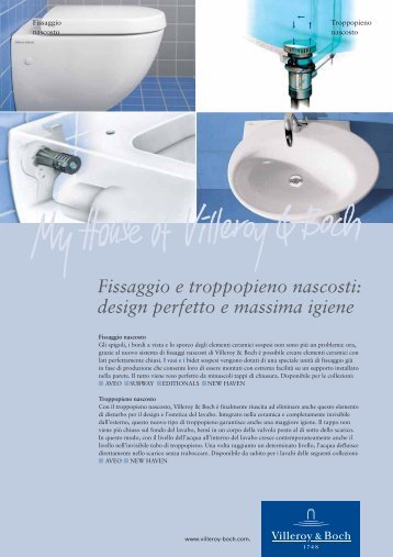 Fissaggio e troppopieno nascosti: design perfetto e ... - Villeroy & Boch