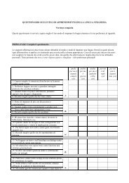 questionario stili apprendimento - Università degli Studi di Salerno