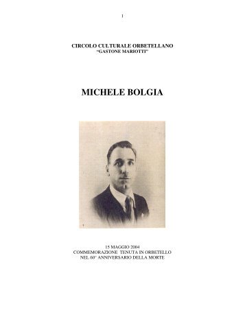 MICHELE BOLGIA - Anonimocosano.it