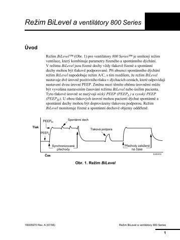 Režim BiLevel a ventilátory 800 Series - Covidien