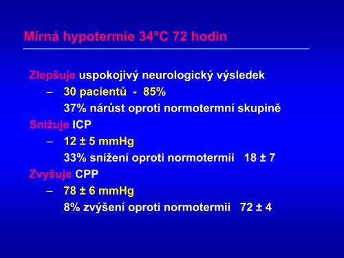 Hypotermie u TBI – up to date 2011 - Česká společnost ...