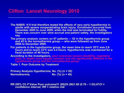 Hypotermie u TBI – up to date 2011 - Česká společnost ...