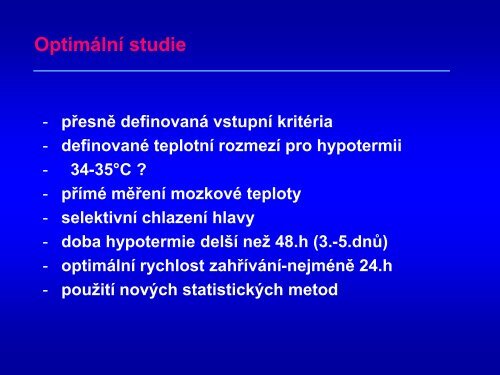 Hypotermie u TBI – up to date 2011 - Česká společnost ...