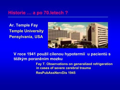 Hypotermie u TBI – up to date 2011 - Česká společnost ...