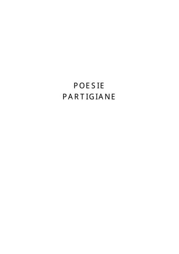 POESIE PARTIGIANE - ANPI Pianoro