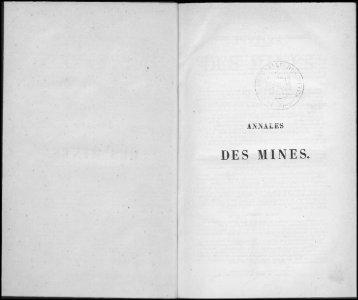 DES MINES. - Journal des mines et Annales des mines 1794-1881.
