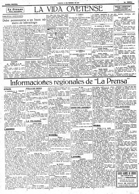 La Prensa 19240210 - Historia del Ajedrez Asturiano