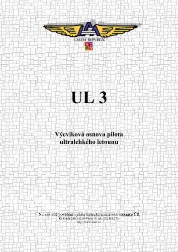 UL 3 Výcviková osnova pilota ultralehkého letounu - LAA