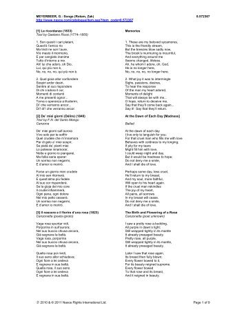 Lyrics - Naxos