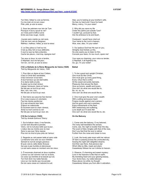Meyerbeer G Songs Rot
