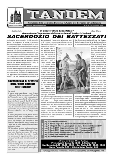 Tandem Ottobre 2009 - Sacro Cuore Castellanza