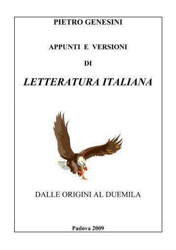 pietro genesini appunti e versioni di letteratura italiana