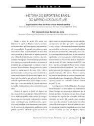 História do esporte no Brasil - Revista de Ciências Sociais