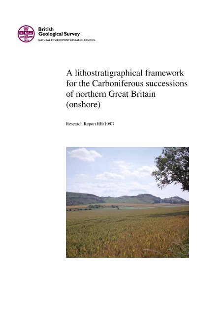 A lithostratigraphical framework for the Carboniferous successions of