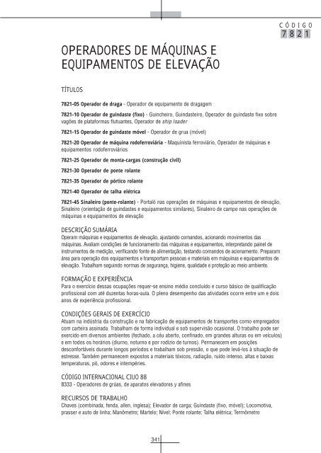 OPERADORES DE MÁQUINAS E