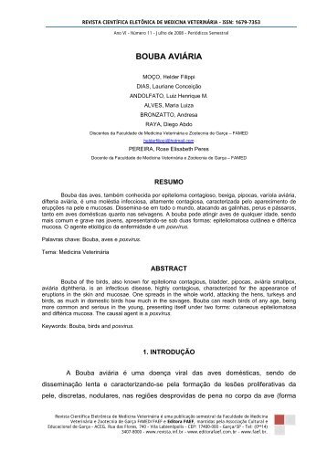 BOUBA AVIÁRIA - Revistas Eletrônicas