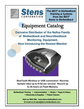 The BEST In Biofeedback Training & Systems ... - Stens Corporation