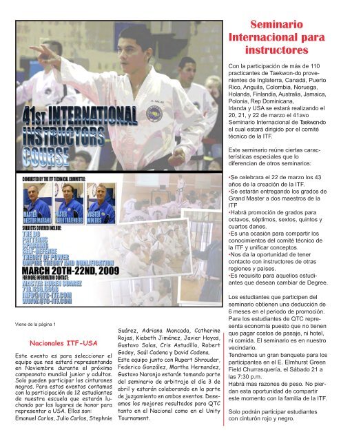 BOLETIN INFORMATIVO Vol. 11 No.1 - QTC-ITF.com