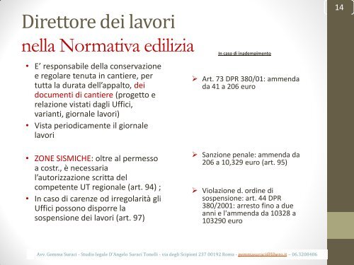 La Direzione Lavori profili giuridici responsabilità civili, penali, erariali