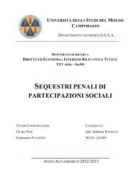 sequestri penali di partecipazioni sociali - Università degli Studi del ...