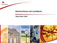 Recherchieren mit LexisNexis