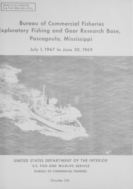 Bureau of Commercial Fisheries - NMFS Scientific Publications Office