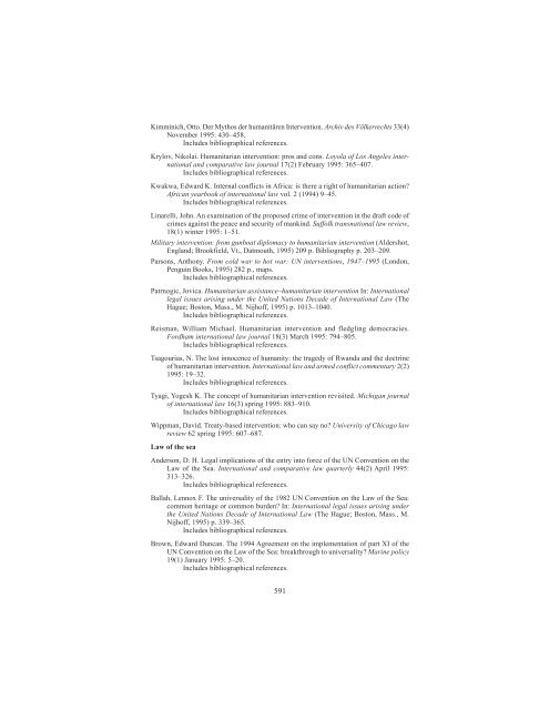 Bibliography - United Nations Treaty Collection - Naciones Unidas