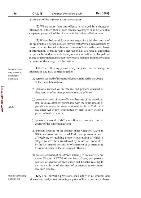 The Criminal Procedure Code - Kenya Law Reports