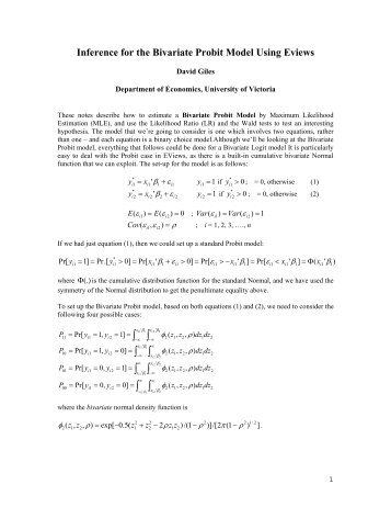 bivariate probit.pdf - University of Victoria