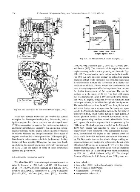 Automotive spark-ignited direct-injection gasoline engines