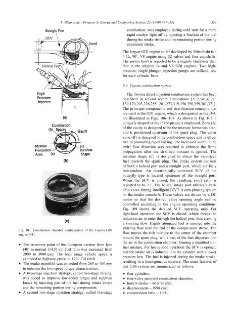 Automotive spark-ignited direct-injection gasoline engines