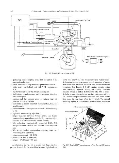 Automotive spark-ignited direct-injection gasoline engines