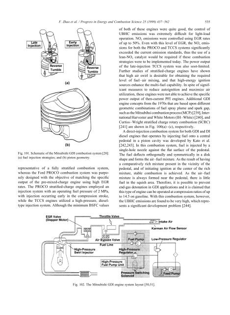 Automotive spark-ignited direct-injection gasoline engines