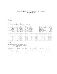 Probit, Logit & Tobit Methods – Lecture 12 Stata Output - Faculty-Staff