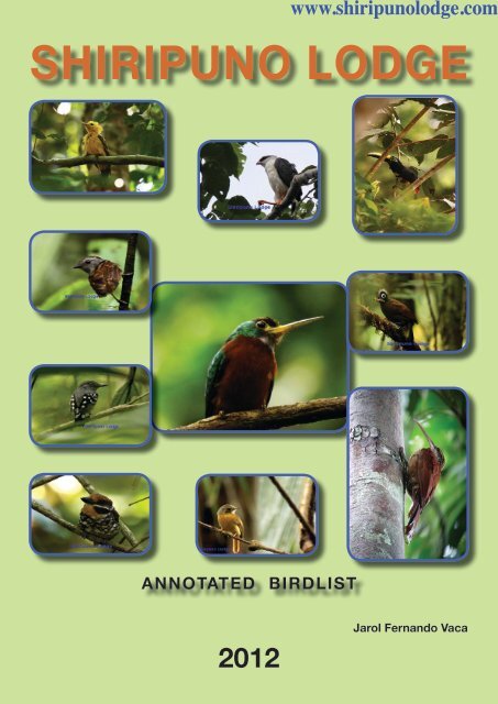 Shiripuno Lodge Birdlist 2012